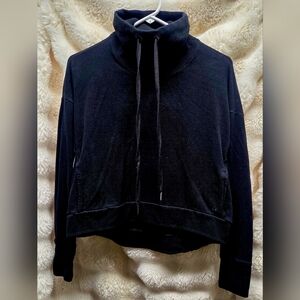 Sweaty Betty Black Funnel-Neck Swestshirt Sz XS